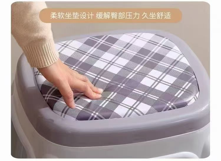 美时皮面方椅 真实实拍图 3